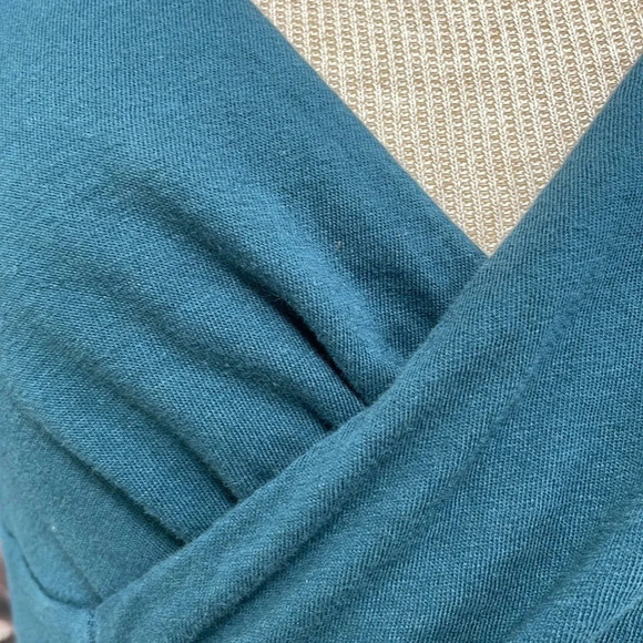 Velvet Nordstrom Midi Dress Sheath Long Sleeve V Neck Blue Size Small S - Picture 11 of 16